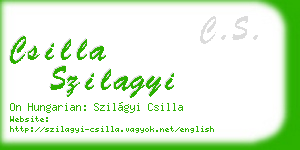 csilla szilagyi business card