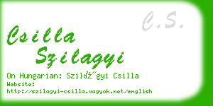 csilla szilagyi business card